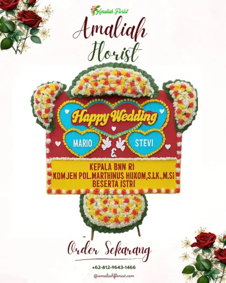 Papan Bunga Pernikahan Latak